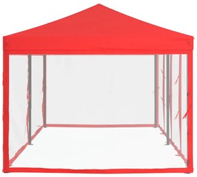 Cort pliabil pentru petrecere, pereti laterali, rosu, 3x6 m Rosu, 3 x 6 m