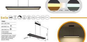 Lustra LED dimabila cu telecomanda SOLA