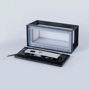 Brilagi - Aplică LED de exterior cu senzor PARKER, 12W/230V, negru, IP44