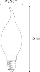 Set de 5 becuri LED E14 dimabile BXS35 fumurii 4W 300 lm 2200K