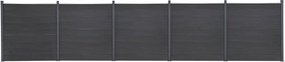 vidaXL Set panouri pentru gard, gri, 872x186 cm, WPC