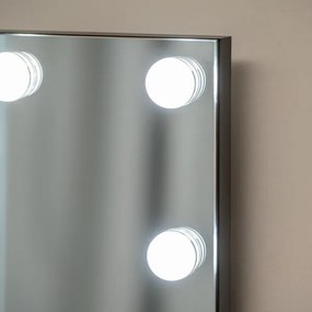 BRILAGI - Oglindă de machiaj HOLLYWOOD LED reglabilă, 15W, 230V, 60x50 cm, neagră