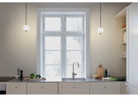 Lustră alămie LED din metal cu abajur din sticlă ø 12 cm Audrey – UMAGE