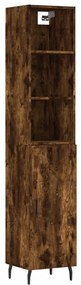 3189658 vidaXL Dulap înalt, stejar fumuriu, 34,5x34x180 cm, lemn prelucrat