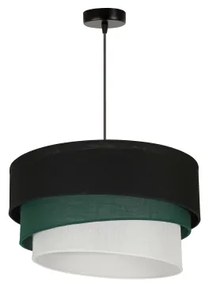 Lustră pe cablu Duolla TRIO 1xE27/15W/230V d. 45 cm negru/verde/alb