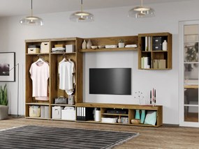Set Mobila Living Odell Flagstaff Oak/Gri C07