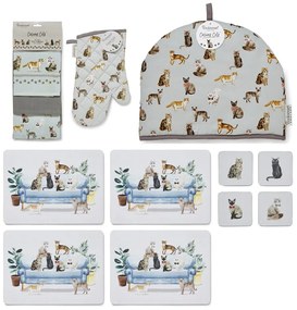 Set de textile pentru bucătărie 13 buc. Curious Cats – Cooksmart ®