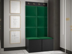 Mobilier hol Tewarota Slim IV (Negru + Verde) . 1104839
