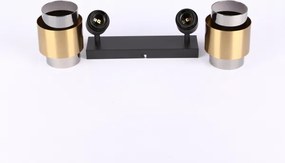 Spot MILLEY 2xE27/40W/230V negru/alamă Globo 15560-2