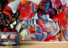 Tapet Premium Canvas - Grafitti pe perete abstract
