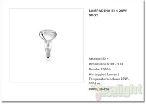 Bec halogen E14 28Watt 300Lm SPOT 59426
