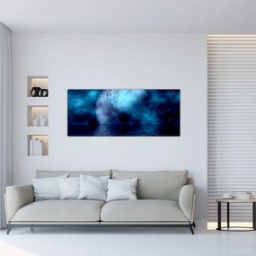 Tablou Luna deasupra mării (120x50 cm)