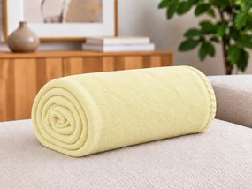Patura din fleece FLEORA, galbena Dimensiune: 200 x 220 cm