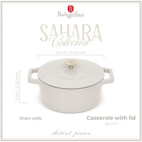 Oala fonta cu capac 24 cm Sahara Berlinger Haus BH 6528