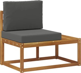 vidaXL Canapea de exterior Natural și Antracit 91 x 63 x 73 cm