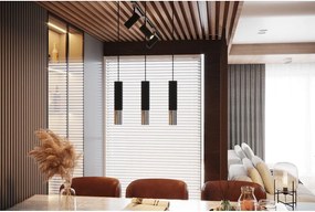 Plafonieră neagră/argintie din metal ø 6 cm Longbot – Sollux