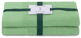 Prosoape de baie verde-deschis 2 buc. din bumbac din frotir Flos – Restilo