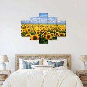 Tablou cu lan de floarea soarelui (150x105 cm)