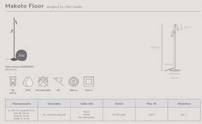 Lampadar cu 2 spoturi design minimalist Makoto