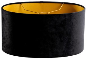 Abajur din catifea negru oval 35/23/18
