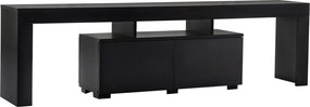 Comoda TV ENCLAVE, negru, PAL, 180x32x50 cm