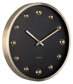 Karlsson 5971BK design ceas de perete negru, diametru 35 cm