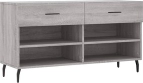 vidaXL Bancă de pantofi, gri sonoma, 102x35x55 cm, lemn prelucrat