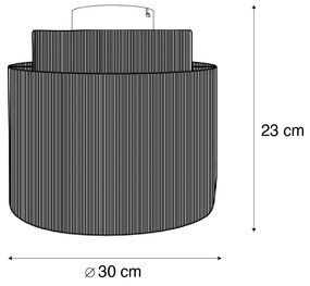 Plafonieră Japandi maro cu frânghie - Smille