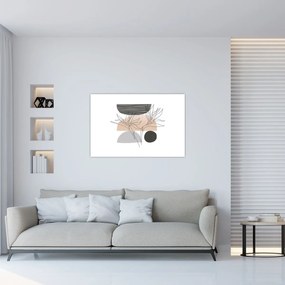 Tablou - Linie de artă flori N⁰2 (90x60 cm)