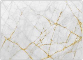 Tablou - Marmură alb- auriu (70x50 cm)