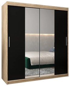 Dulap de haine 180 cm Toki 1 (stejar sonoma + negru mat). 1064927