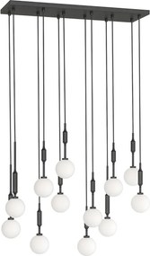 Lustra cu 12 pendule Ero XII Negru 80x25