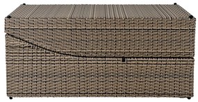 Șezlong Split, polyrattan, gri kubu, cu pernă