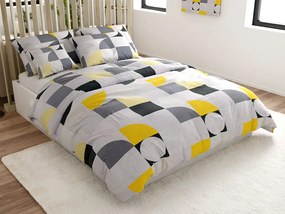 Lenjerie de pat din bumbac Renforce CREP GEOMETRIES crem Dimensiune lenjerie de pat: 70 x 90 cm | 140 x 200 cm