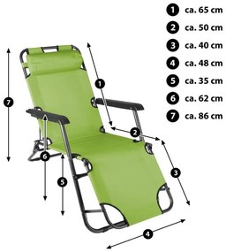 Scaun de grădină pliant - verde
