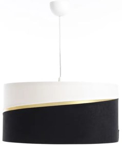 Lustră pe cablu SWING 1xE27/60W/230V negru/alb/auriu