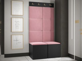 Mobilier hol Tewarota Slim IV (Negru + Roz) . 1104847
