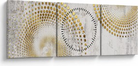 Tablou - Design beton (cu ceas) (90x30 cm)