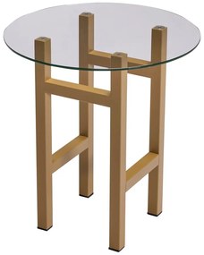 Măsuță auxiliară rotundă cu blat din sticlă ø 40 cm Elevate – Hübsch