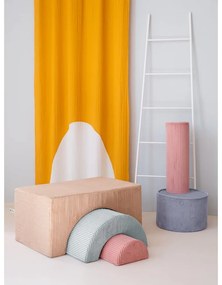 Teren de joacă din spumă maro deschis 3 buc. din catifea reiată înălțime 37 cm 75x49 cm Rainbow Montessori – Wigiwama