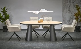 Masa extensibila Giacomo natur/negru L180-240 cm