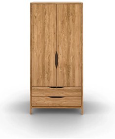 Șifonier în culoare naturală din lemn de stejar 96x188 cm Twig – The Beds