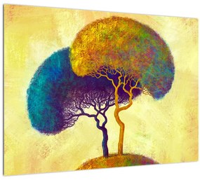 Tablou - Copaci în deal (70x50 cm)