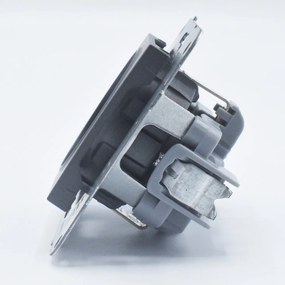 Priza simpla cu impamantare si protectie copii, 16A, IP20, Grafit, Panasonic Arkedia Slim\ Karre Plus