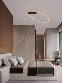 Lustra LED aplicata design modern minimalist KIKLOS auriu/negru