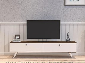 Masă TV/Dulap Tamoku (alb + Nuc) . 1095128