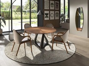 Oglinda de perete cu rama din lemn furniruit Organic walnut