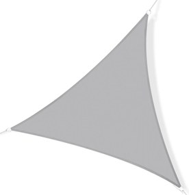 Outsunny Voal de umbra Triunghiular de Dimensiuni Mari 6 x 6 x 6 m Poliester Impermeabilizat de Inalta Densitate 160 g/m² Gri Deschis | Aosom Romania