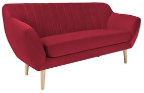 Canapea cu tapițerie din catifea Mazzini Sofas Sardaigne, 158 cm, roșu