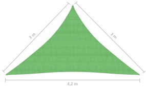 Panza parasolar, verde deschis, 3x3x4,2 m, HDPE, 160 g m   Lysegronn, 3 x 3 x 4.2 m